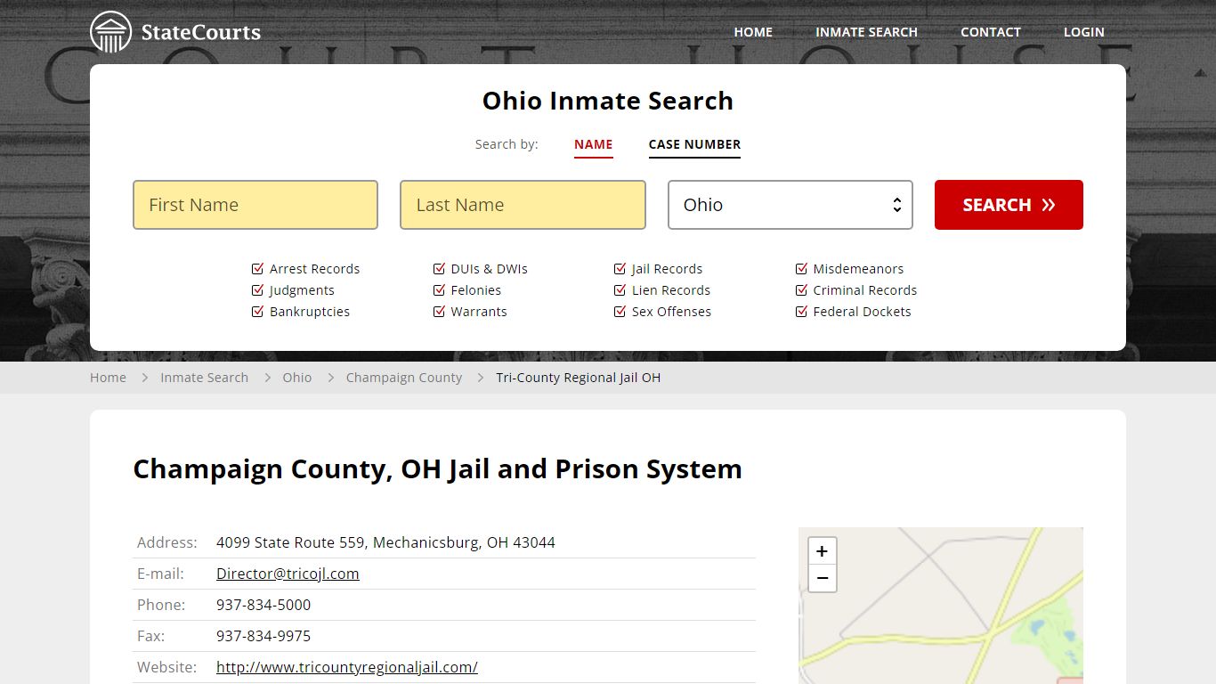 Tri-County Regional Jail OH Inmate Records Search, Ohio - StateCourts